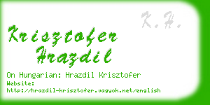 krisztofer hrazdil business card